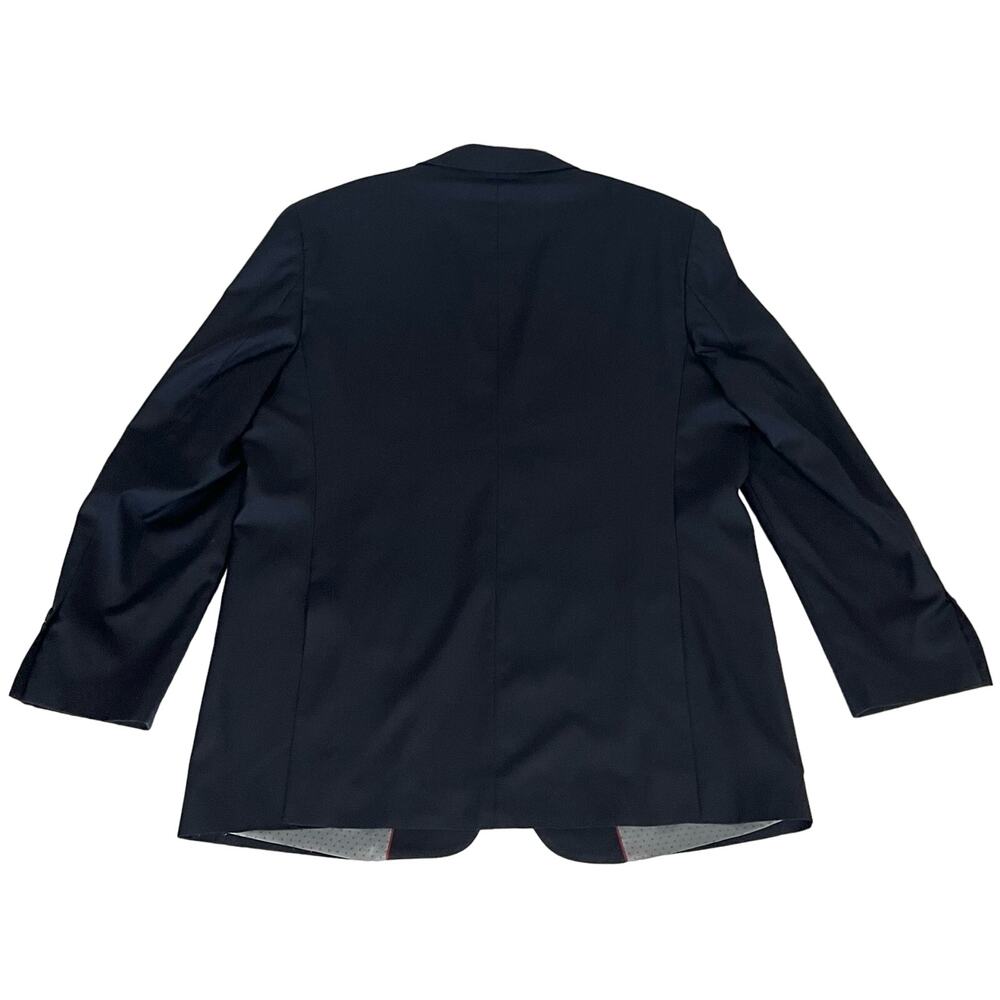 Fortini Italian Collezione Men’s Blazer Jacket Superfine Merino Wool Navy Sz 44R - Picture 3 of 9